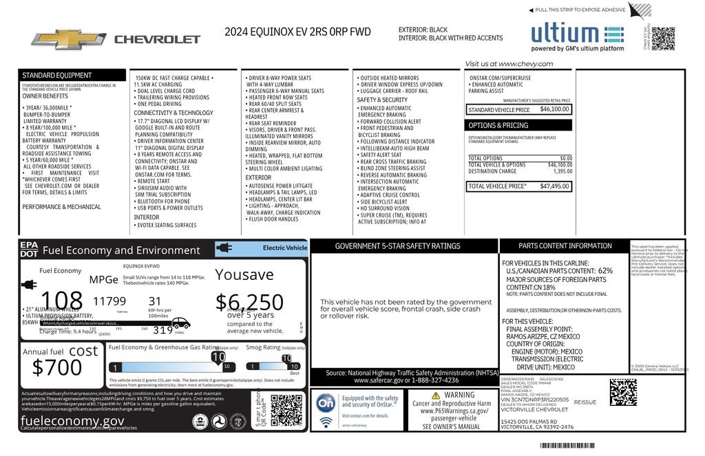 Used 2024 Chevrolet Equinox EV RS FWD image 13