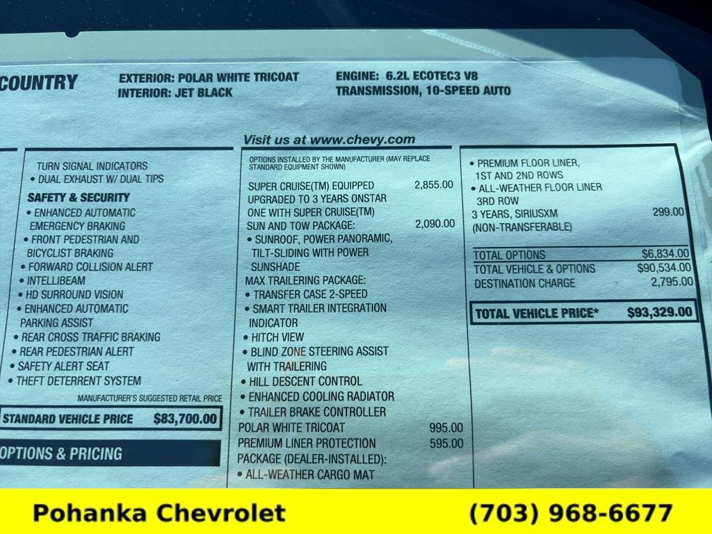 New 2026 Chevrolet Tahoe High Country w/ Sun And Tow Package AWD/4WD image 44