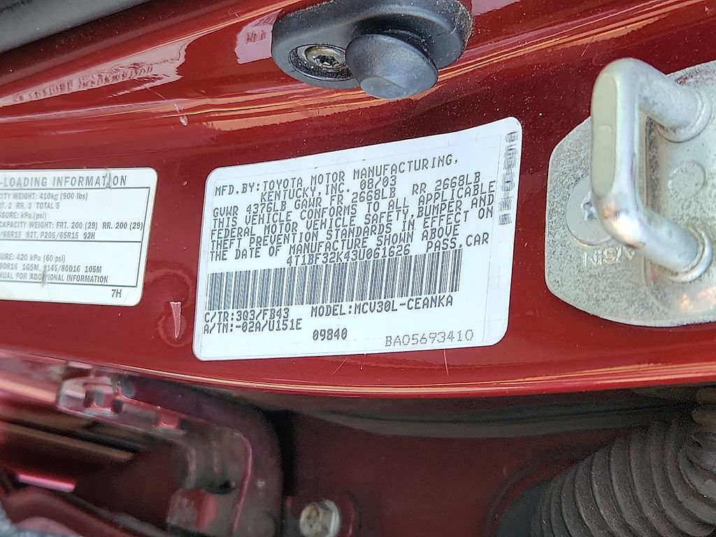 Used 2003 Toyota Camry LE FWD image 27