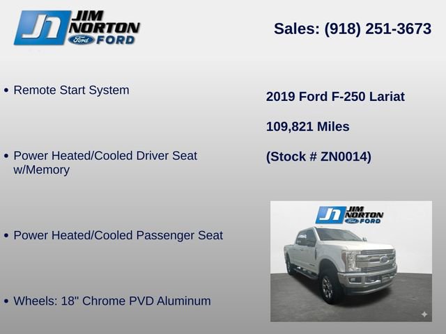 Used 2019 Ford F250 Lariat w/ Chrome Package image 18