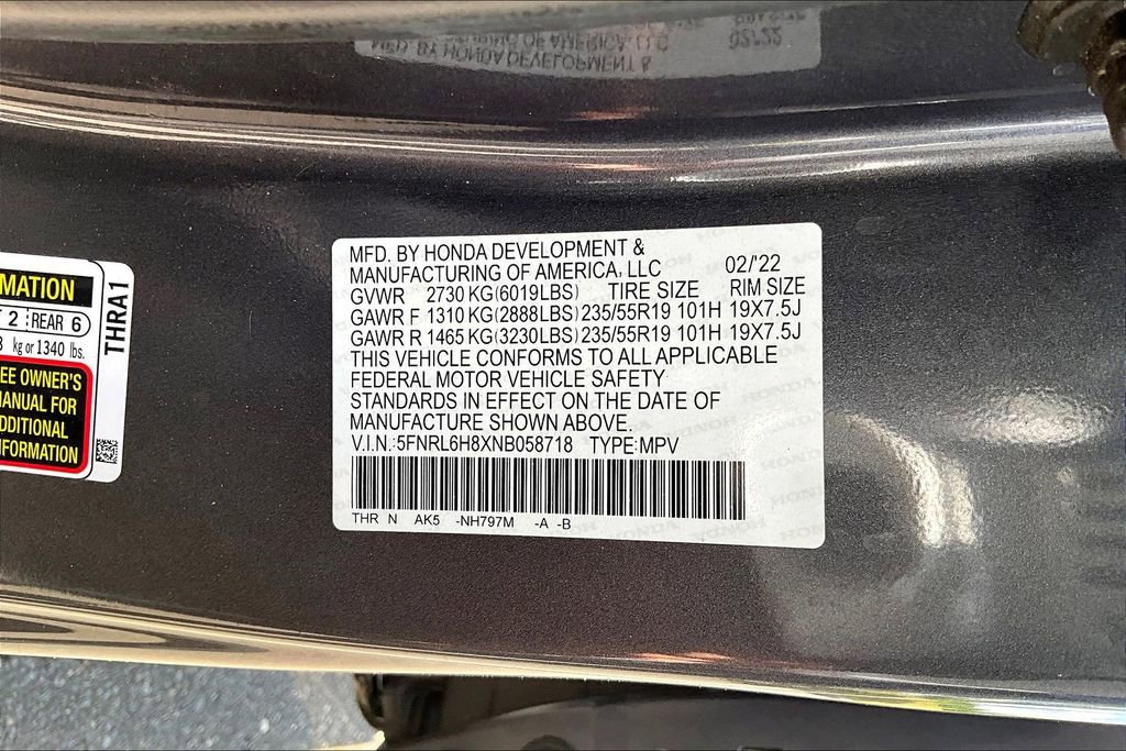 Used 2022 Honda Odyssey Touring image 16