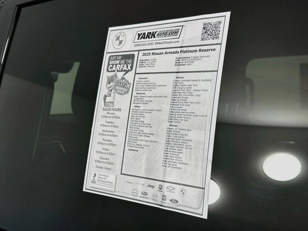 Used 2025 Nissan Armada Platinum Reserve AWD/4WD image 12