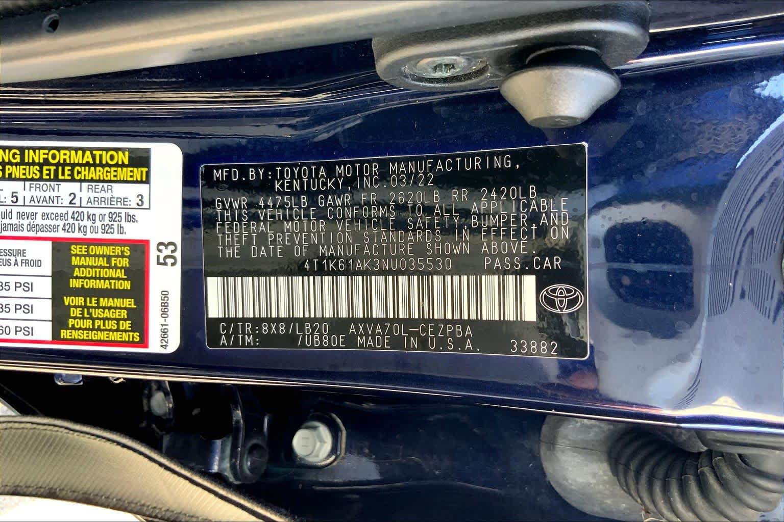 Used 2022 Toyota Camry XSE FWD image 36