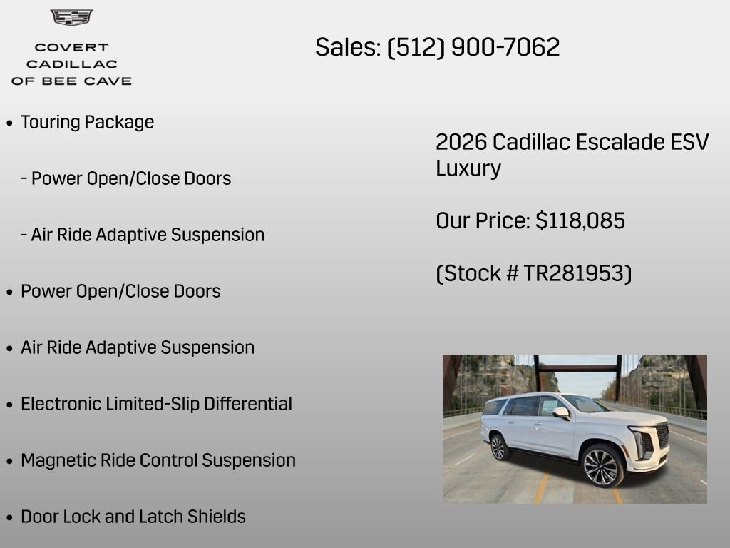New 2026 Cadillac Escalade ESV Luxury w/ Touring Package AWD/4WD image 24
