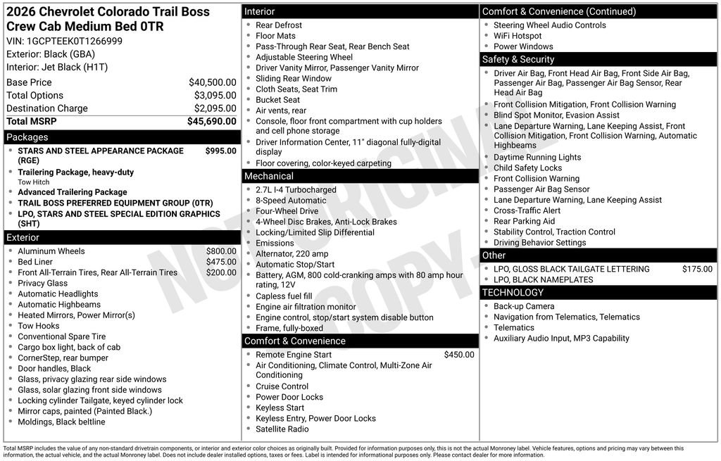 New 2026 Chevrolet Colorado Trail Boss AWD/4WD image 26