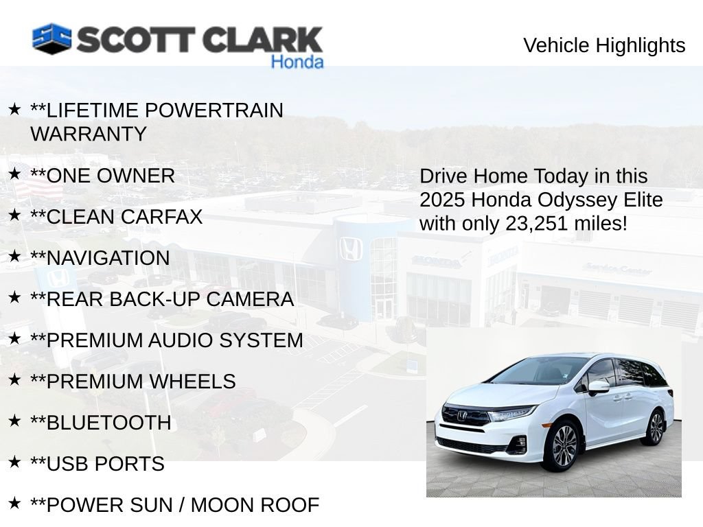 Used 2025 Honda Odyssey Elite image 11