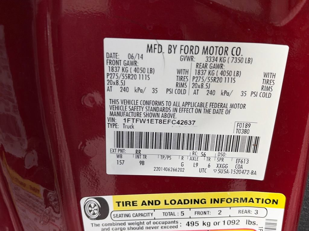 Used 2014 Ford F150 Platinum AWD/4WD image 9