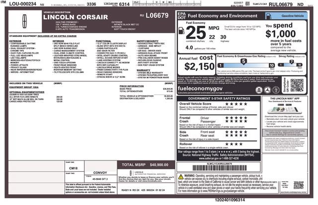 Certified 2024 Lincoln Corsair FWD image 32