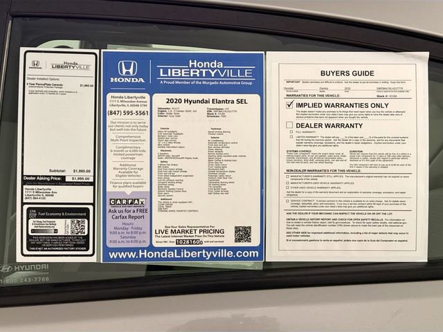 Used 2020 Hyundai Elantra SEL FWD image 42