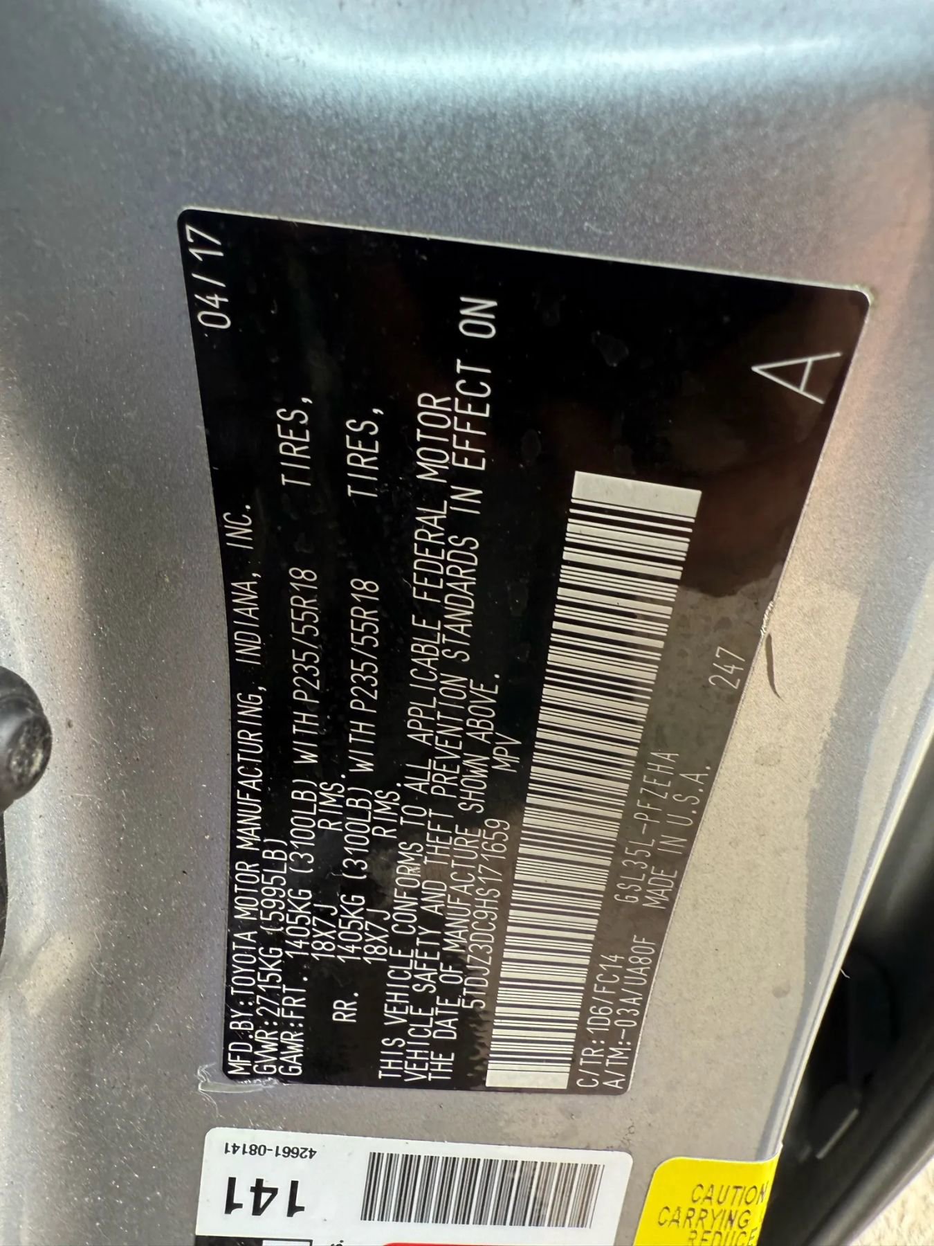Used 2017 Toyota Sienna LE AWD/4WD image 32