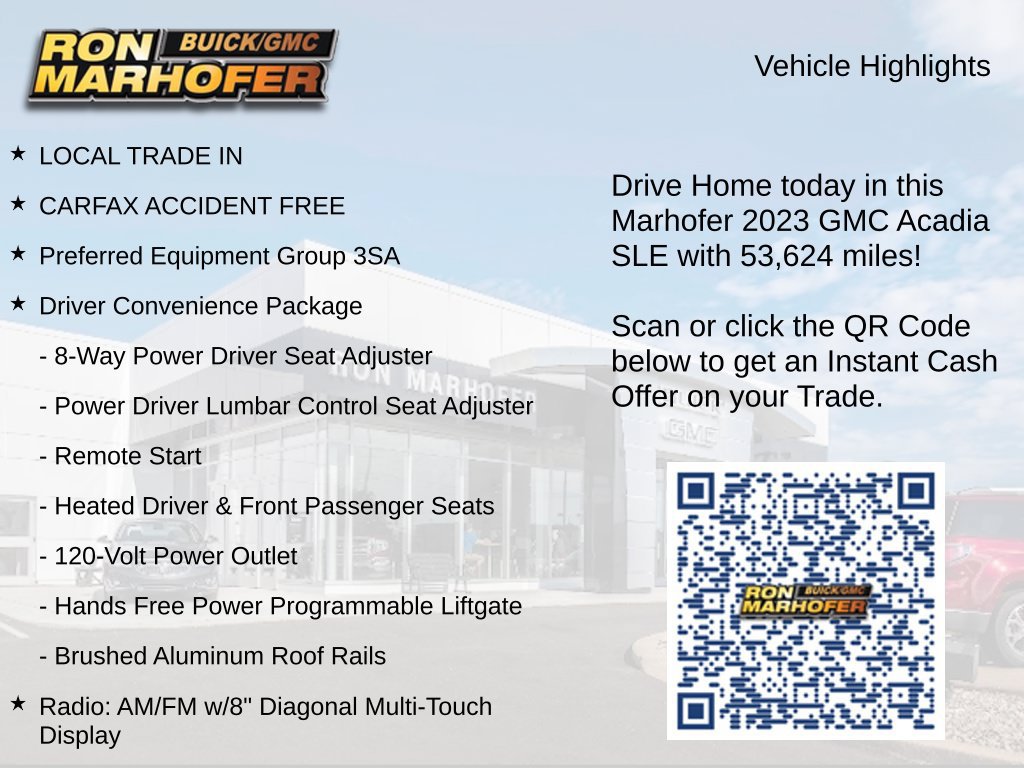 Used 2023 GMC Acadia SLE w/ Driver Convenience Package FWD image 15