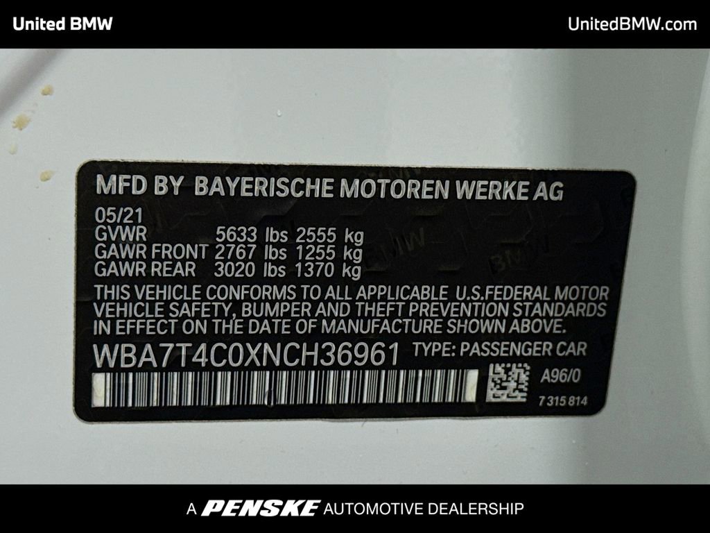 Used 2022 BMW 740i xDrive w/ Premium Package image 15