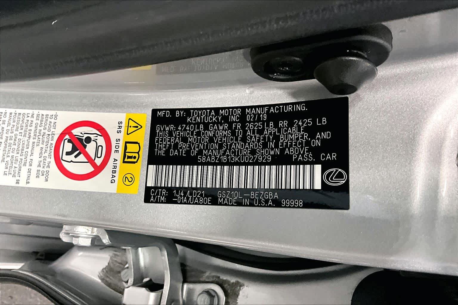 Used 2019 Lexus ES 350 w/ Premium Package FWD image 36