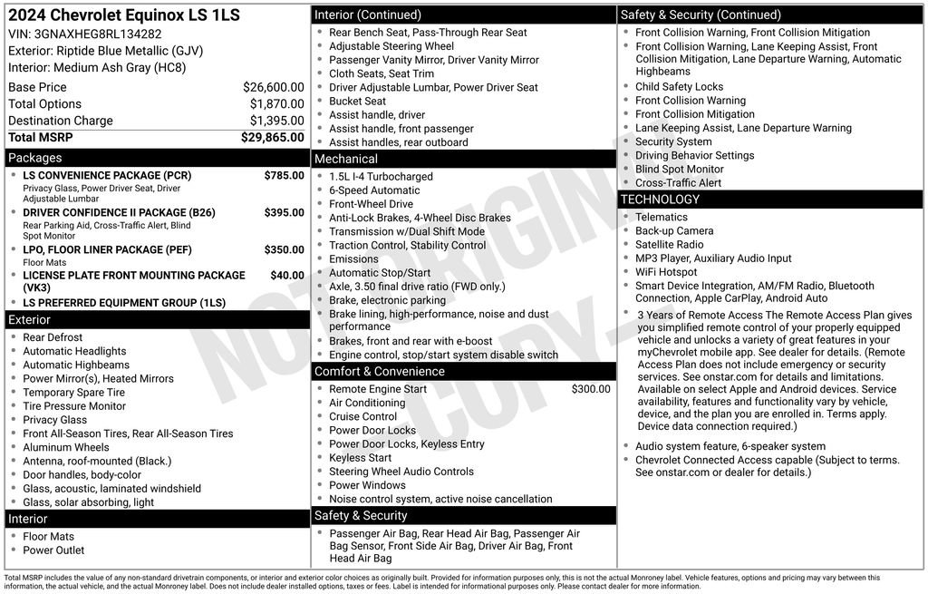 Used 2024 Chevrolet Equinox LS w/ LS Convenience Package FWD image 30