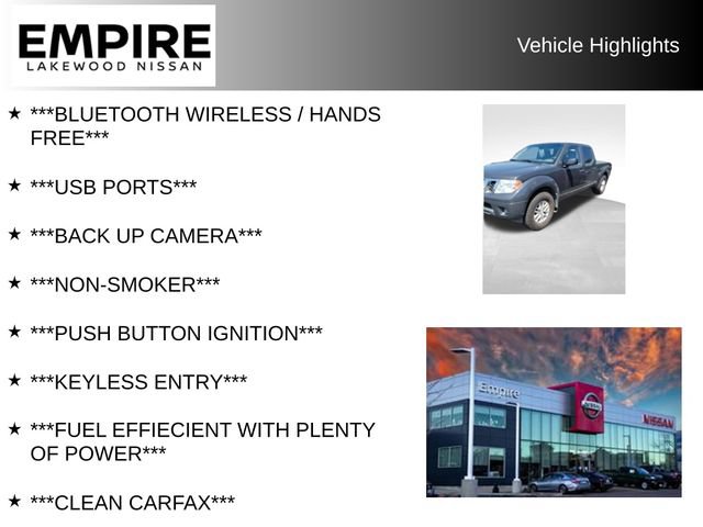 Used 2015 Nissan Frontier SV w/ SV Value Truck Package AWD/4WD image 2