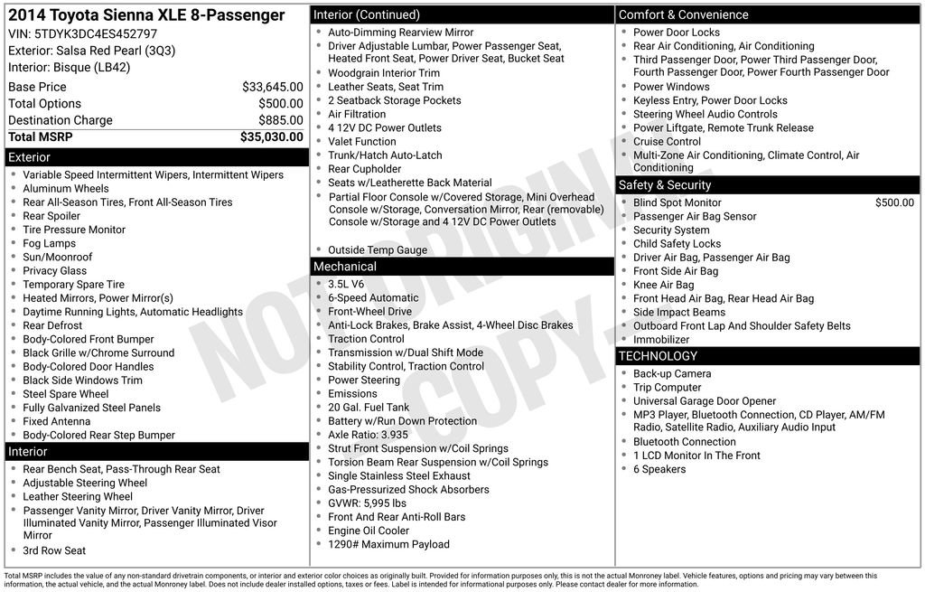 Used 2014 Toyota Sienna XLE FWD image 39