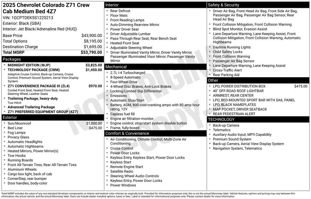 New 2025 Chevrolet Colorado Z71 w/ Midnight Edition image 28
