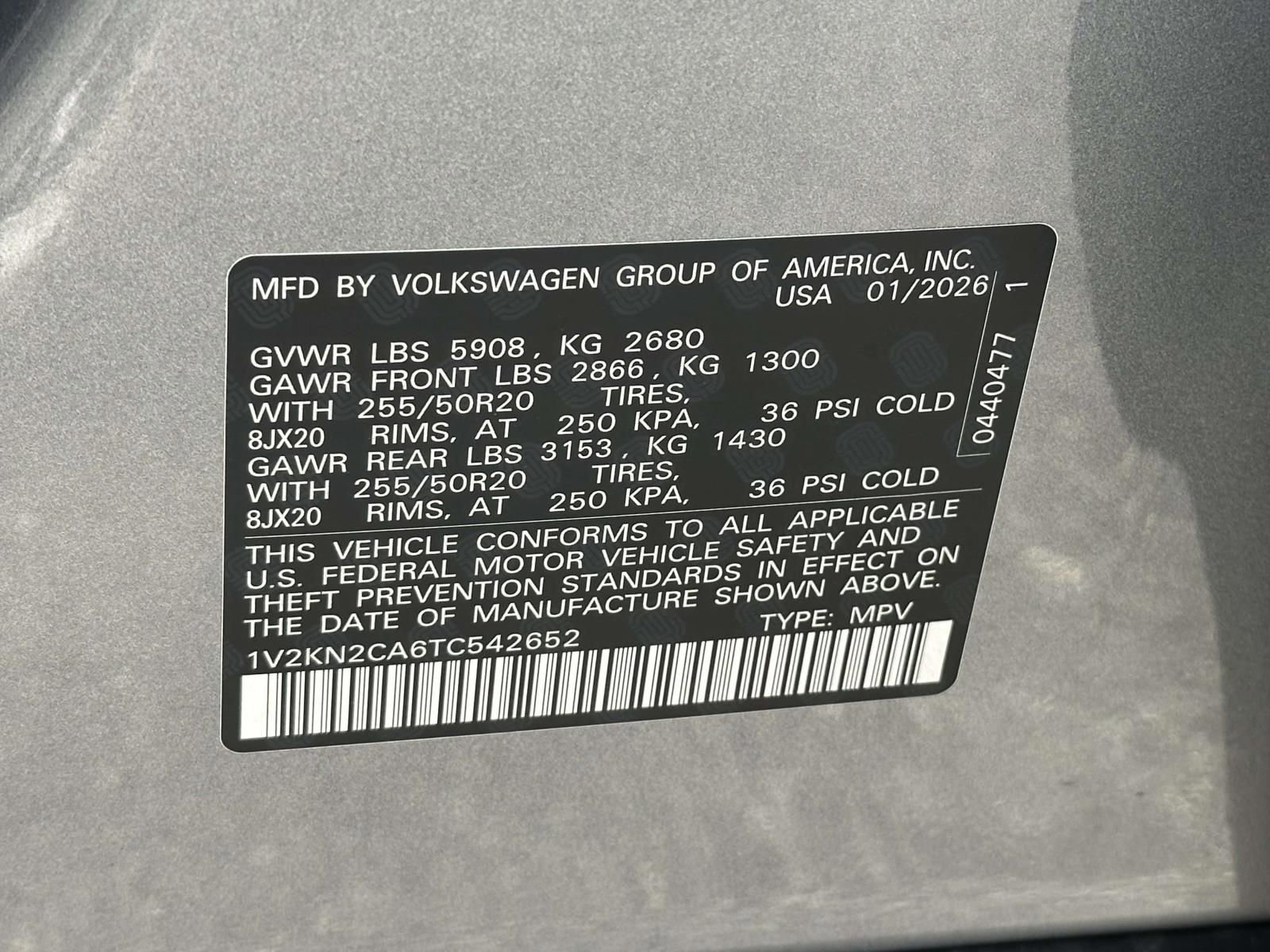 New 2026 Volkswagen Atlas SE image 16