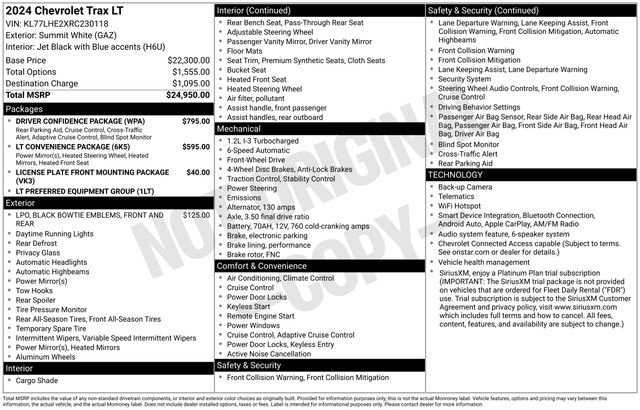 Used 2024 Chevrolet Trax LT w/ Driver Confidence Package FWD image 7