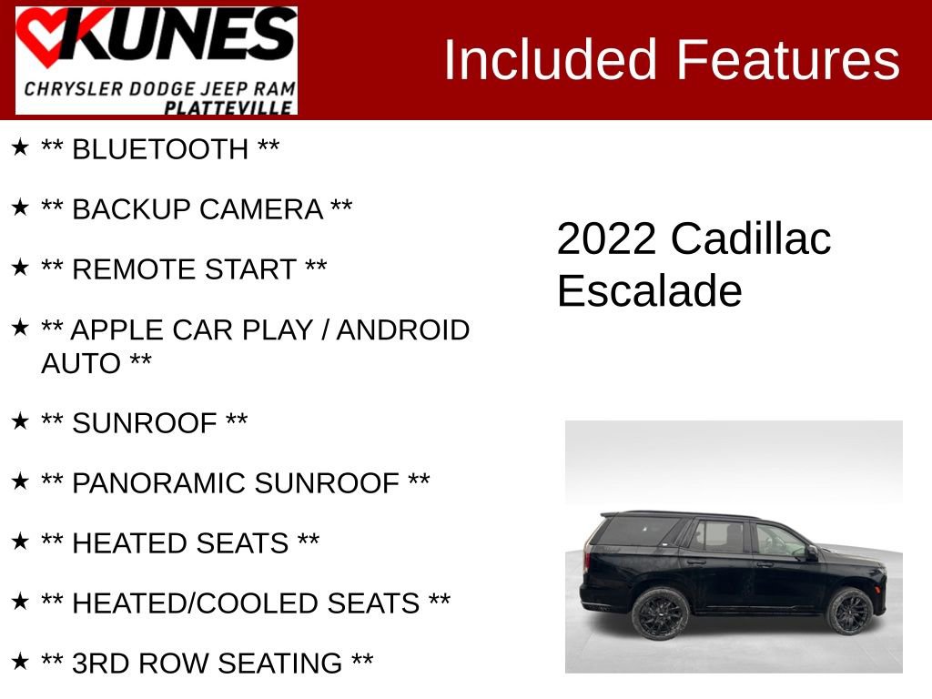 Used 2022 Cadillac Escalade Sport Platinum image 2