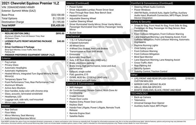 Used 2021 Chevrolet Equinox Premier w/ Redline Edition image 46