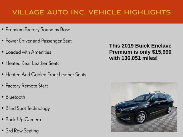 Used 2019 Buick Enclave Premium w/ Trailering Package, 5000 lbs. AWD/4WD image 14