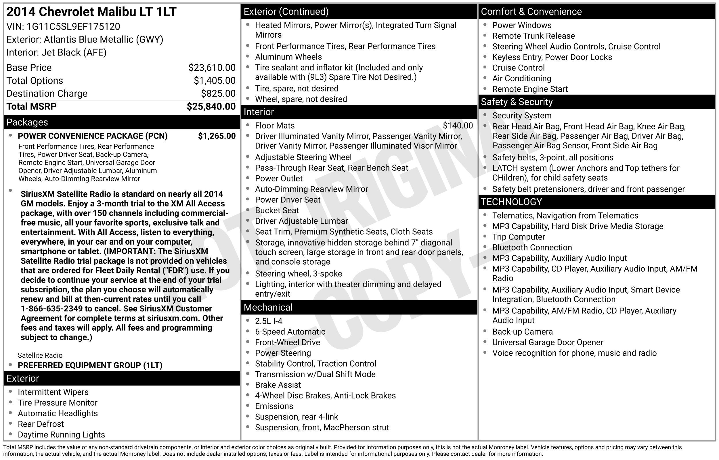 Used 2014 Chevrolet Malibu LT w/ Power Convenience Package FWD image 39