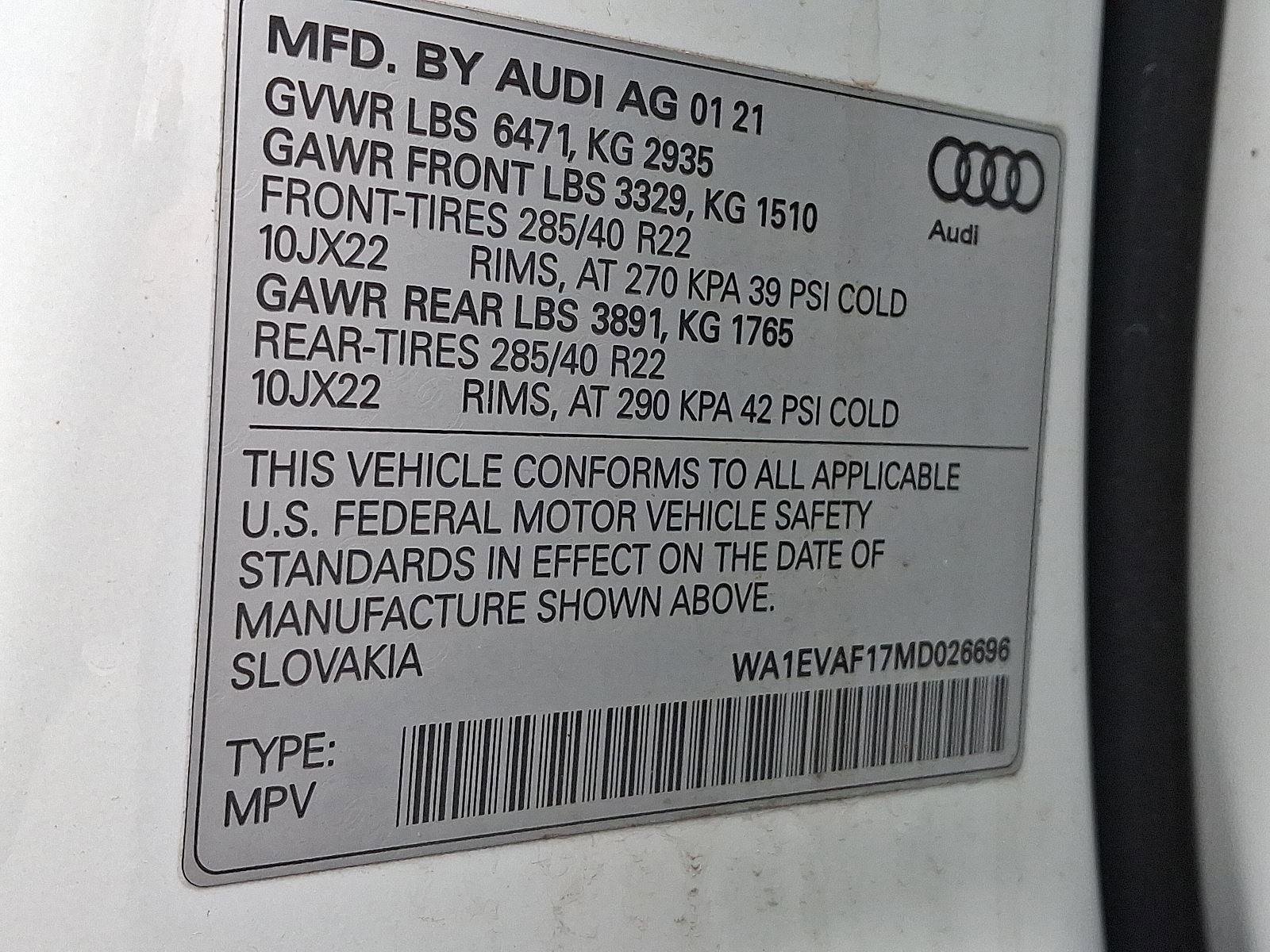 Used 2021 Audi Q8 Premium Plus w/ Premium Plus Package image 28