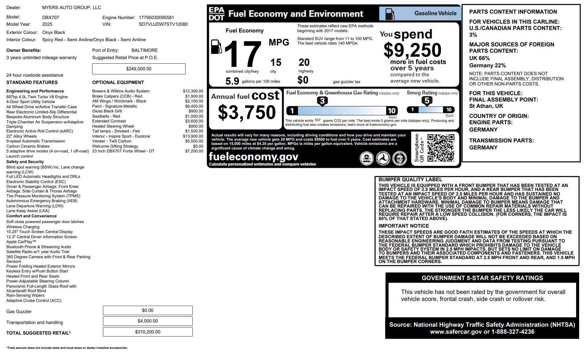 Used 2025 Aston Martin DBX 707 image 32