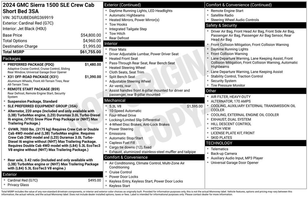 Certified 2024 GMC Sierra 1500 SLE w/ Preferred Package image 3