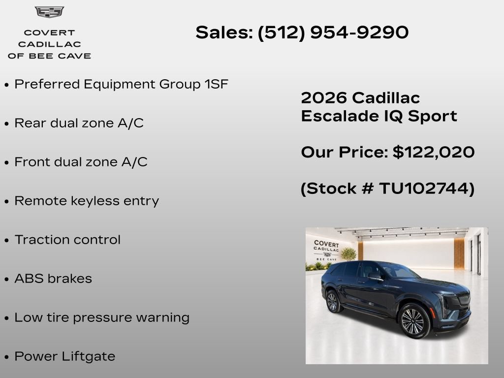 New 2026 Cadillac Escalade IQ Sport 1 AWD/4WD image 11