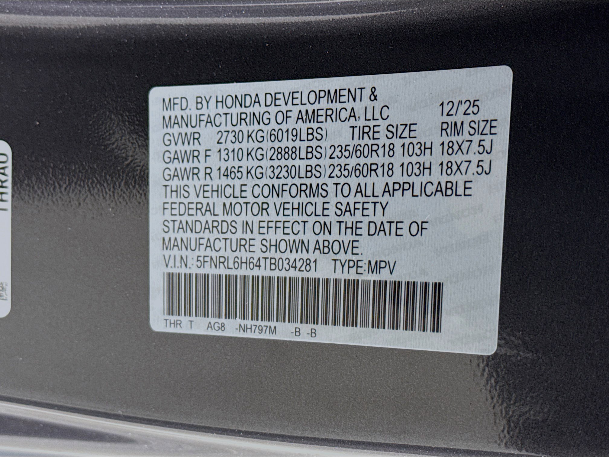 New 2026 Honda Odyssey EX-L image 40