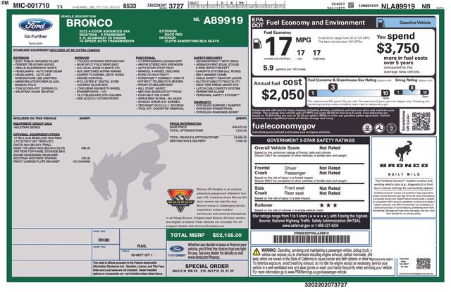 Used 2022 Ford Bronco Wildtrak AWD/4WD image 26