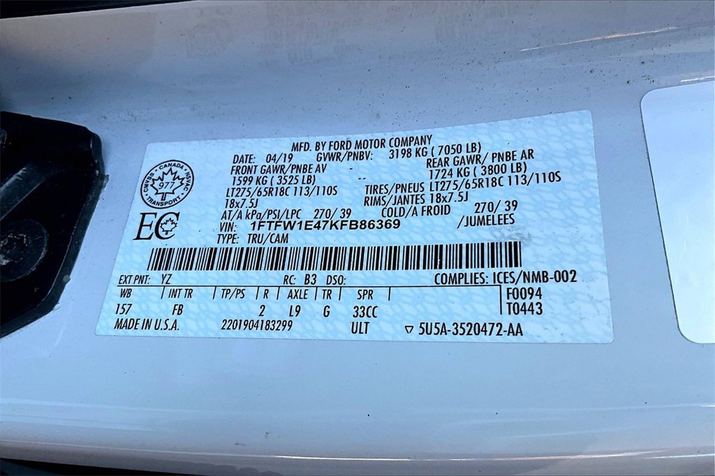 Used 2019 Ford F150 XLT w/ Equipment Group 301A Mid image 19