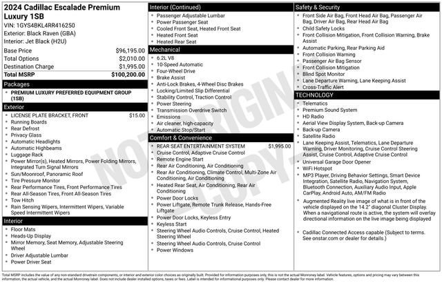 Certified 2024 Cadillac Escalade Premium Luxury AWD/4WD image 34