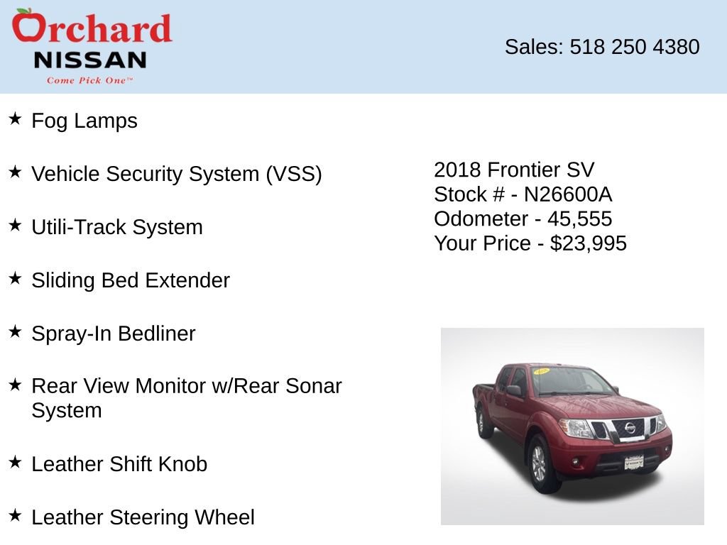 Used 2018 Nissan Frontier SV w/ Value Truck Package AWD/4WD image 21