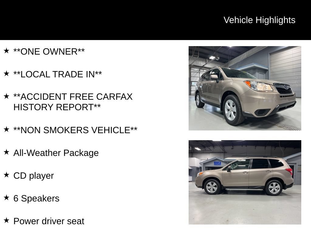 Used 2016 Subaru Forester 2.5i Premium w/ All-Weather Package AWD/4WD image 12