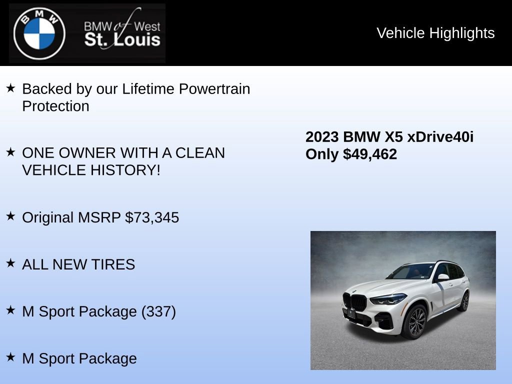Used 2023 BMW X5 xDrive40i w/ M Sport Package AWD/4WD image 8