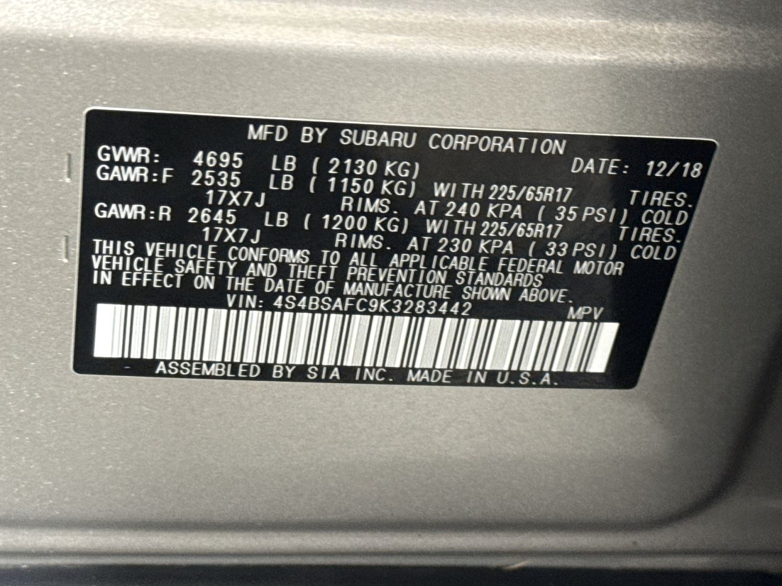 Used 2019 Subaru Outback 2.5i Premium AWD/4WD image 27