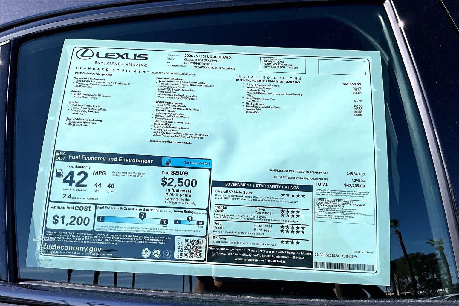 New 2026 Lexus UX 300h AWD w/ Cold Area Package image 22
