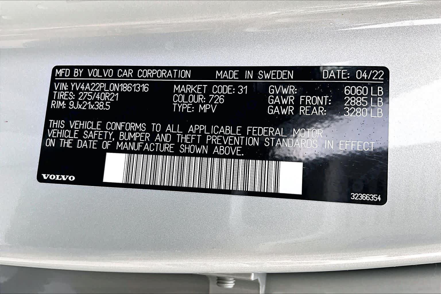 Used 2022 Volvo XC90 T6 Inscription w/ Advanced Package AWD/4WD image 33