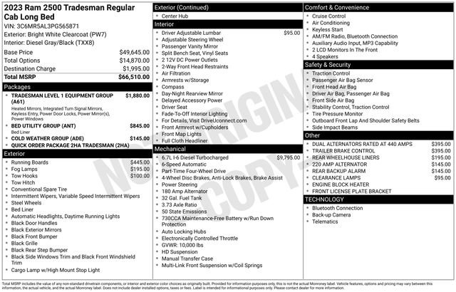 Used 2023 RAM 2500 Tradesman AWD/4WD image 34