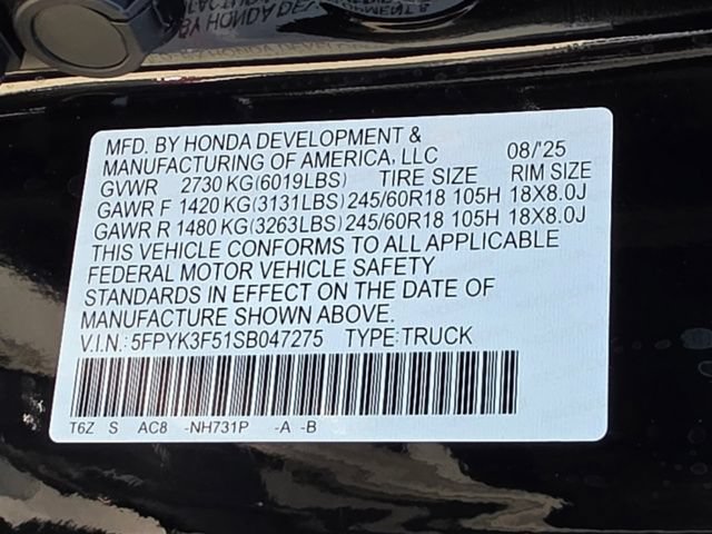 Certified 2025 Honda Ridgeline RTL image 32