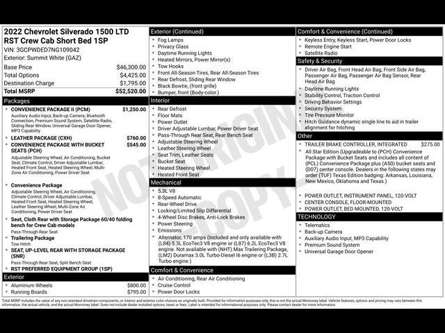 Used 2022 Chevrolet Silverado 1500 RST w/ Convenience Package II RWD image 36