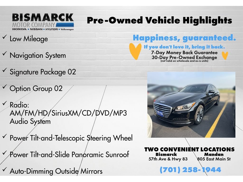 Used 2015 Hyundai Genesis 3.8 w/ Option Group 02 RWD image 8