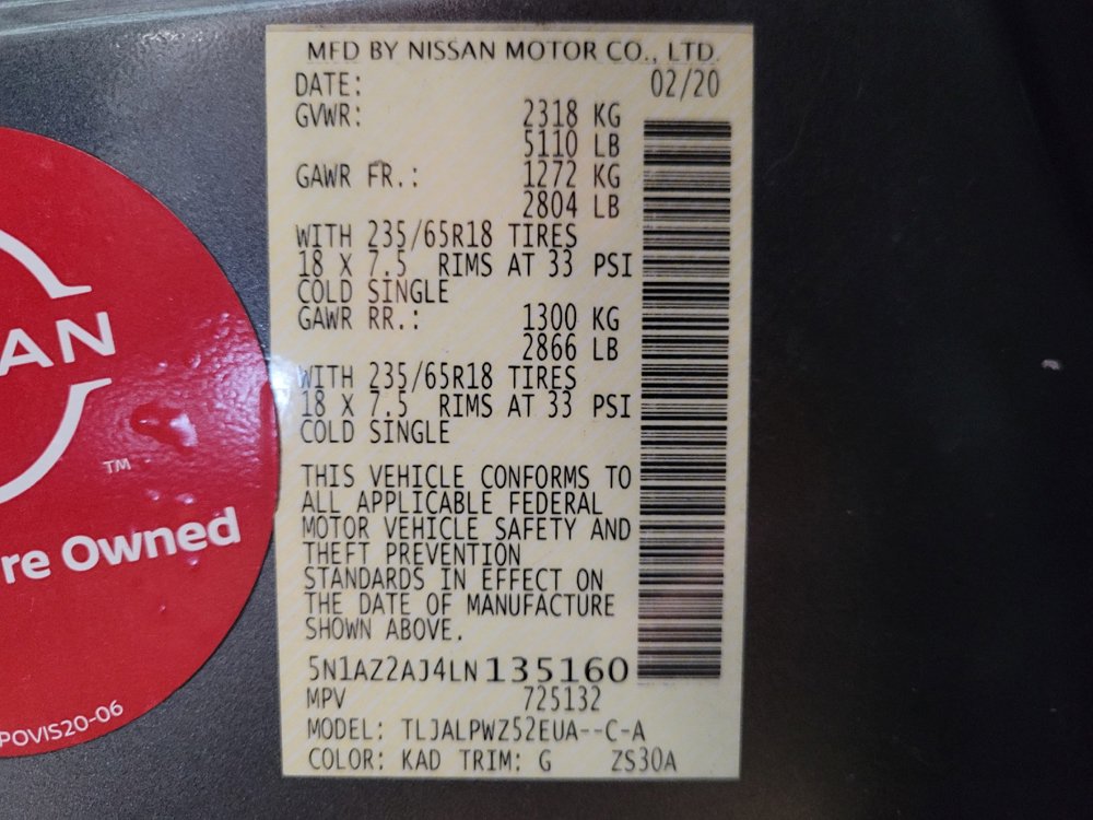 Used 2020 Nissan Murano S w/ Technology Package FWD image 33