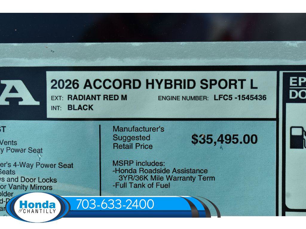 New 2026 Honda Accord Hybrid Sport-L FWD image 37