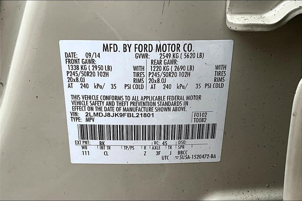 Used 2015 Lincoln MKX AWD w/ Equipment Group 102A image 18