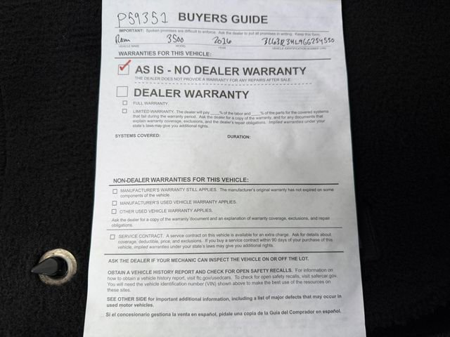 Used 2016 RAM 3500 SLT image 49
