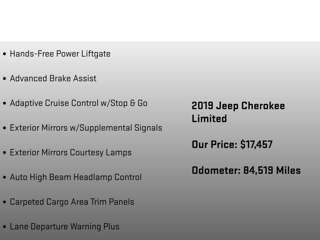 Used 2019 Jeep Cherokee Limited w/ Luxury Group image 25